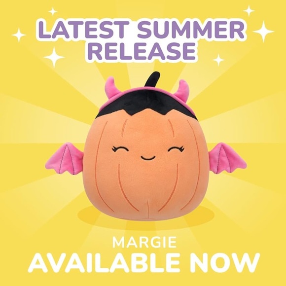 Margie the cute Pumkin Bat w/pink wings Squishmallow - Picture 3 of 9